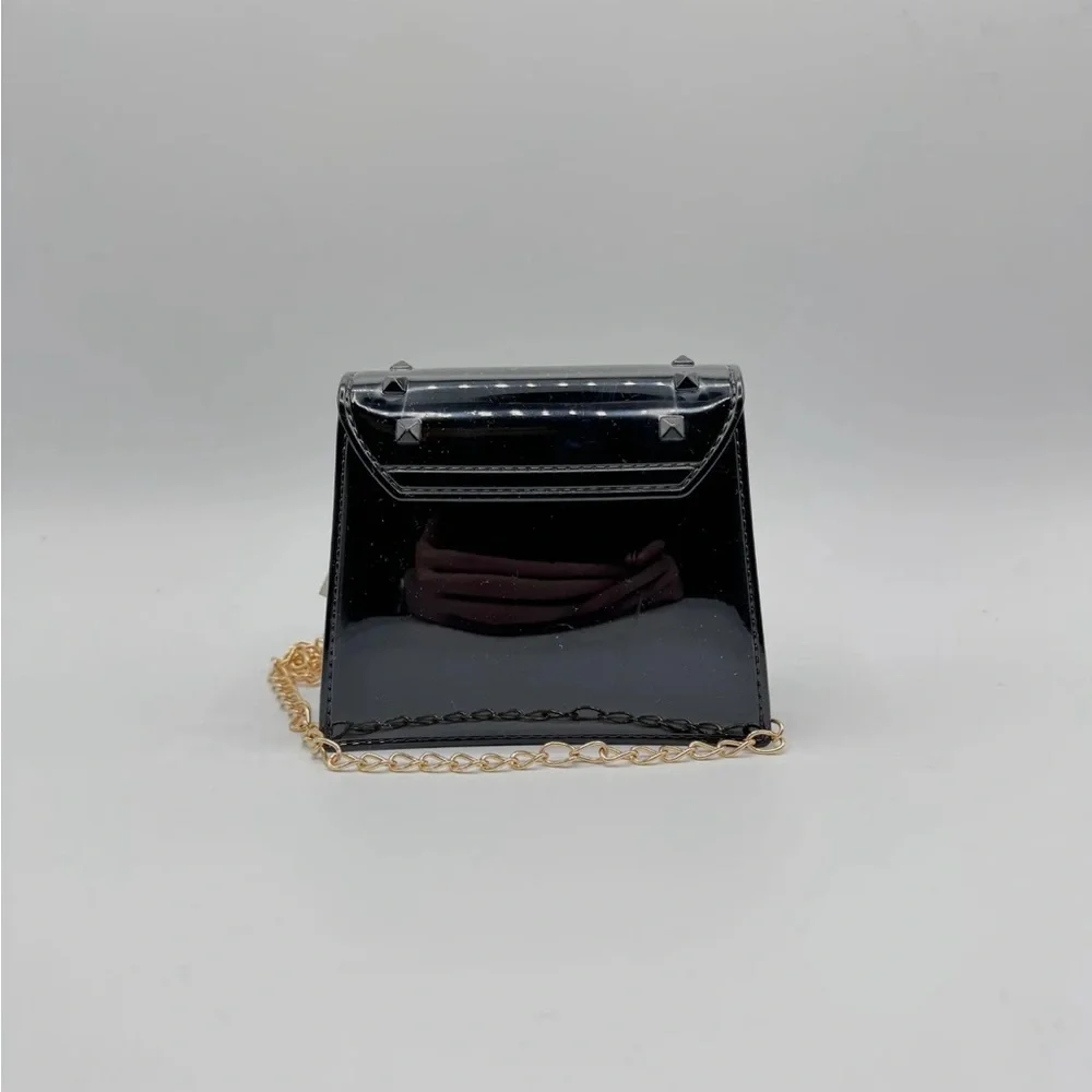 Elegant Black Studded Miniature Handbag